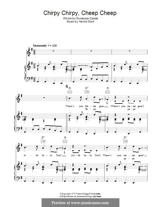 Chirpy Chirpy Cheep Cheep (Middle of the Road) by H. Stott on MusicaNeo Chirpy Chirpy Cheep Cheep (Middle of the Road) by H. Stott on MusicaNeo
