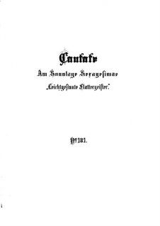 Leichtgesinnte Flattergeister, BWV 181: Full score by Johann Sebastian Bach