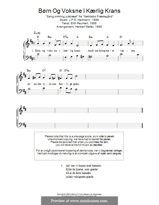 Børn Og Voksne I Kærlig Krans: For piano by Johan Peter Emilius Hartmann