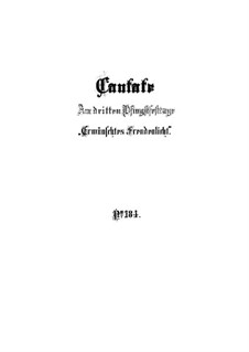 Erwünschtes Freudenlicht, BWV 184: Full score by Johann Sebastian Bach