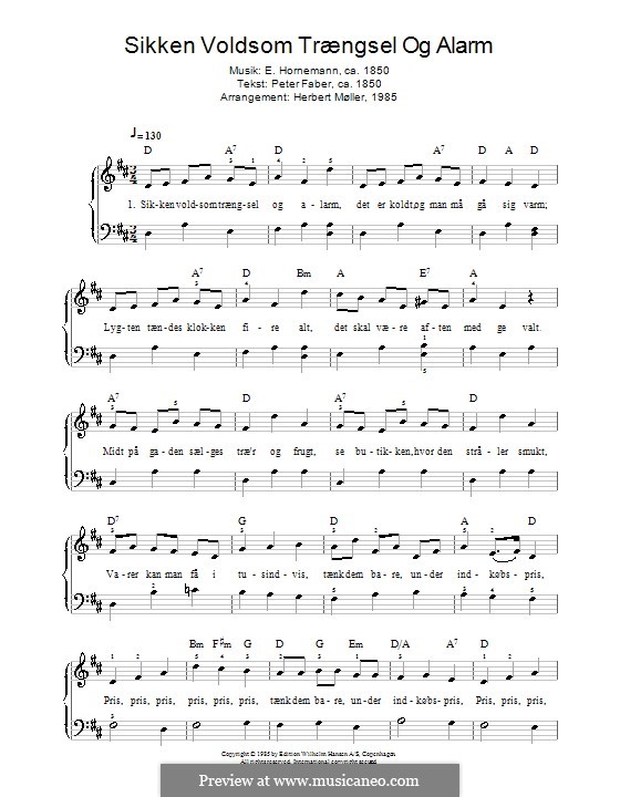Sikken Voldsom Trængsel Og Alarm: For piano by Emil Horneman