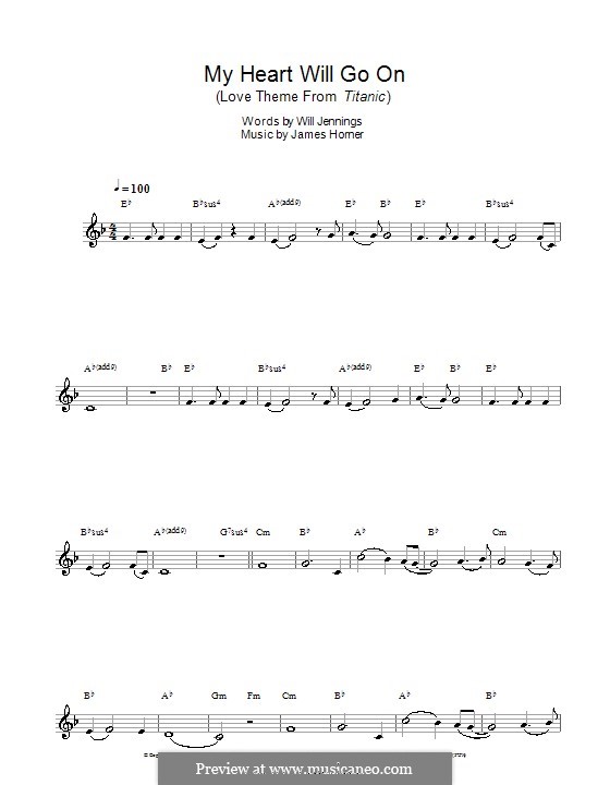 Instrumental version: For clarinet by James Horner