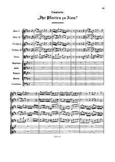 Ihr Tore zu Zion, BWV 193: Full score by Johann Sebastian Bach