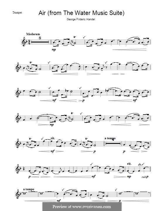 Suite No.1 in F Major – Aria, HWV 348: For trumpet by Georg Friedrich Händel