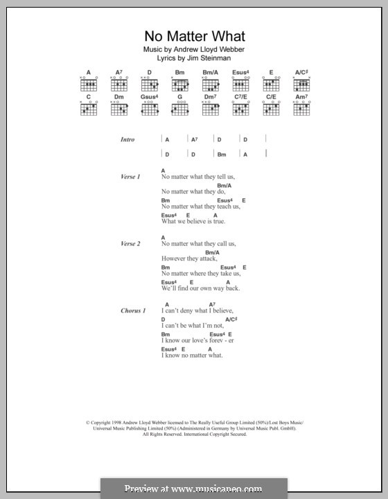 No Matter What (from Whistle Down the Wind) by A.L. ber on MusicaNeo