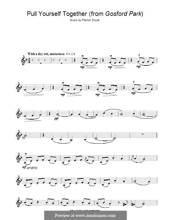 Pull Yourself Together (from Gosford Park): For violin by Patrick Doyle