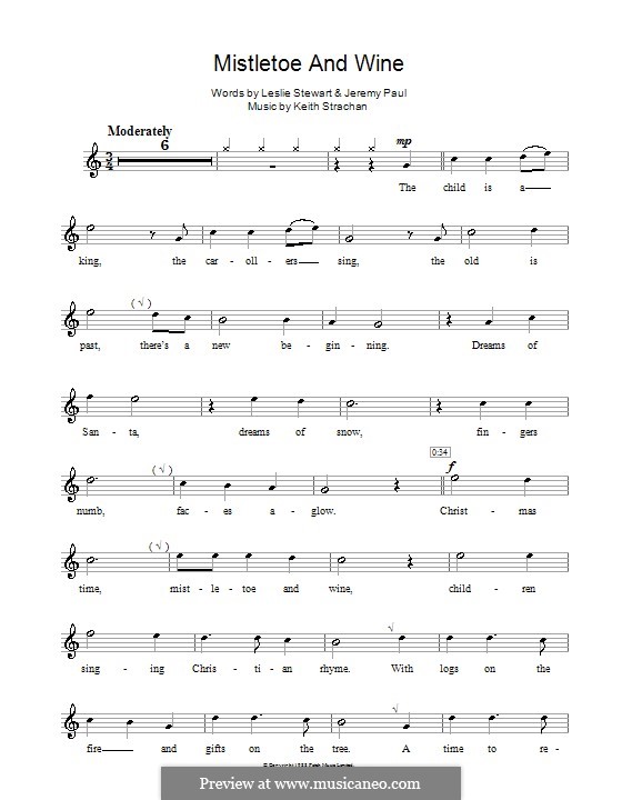 Mistletoe and Wine (Cliff Richard): For flute by Keith Strachan