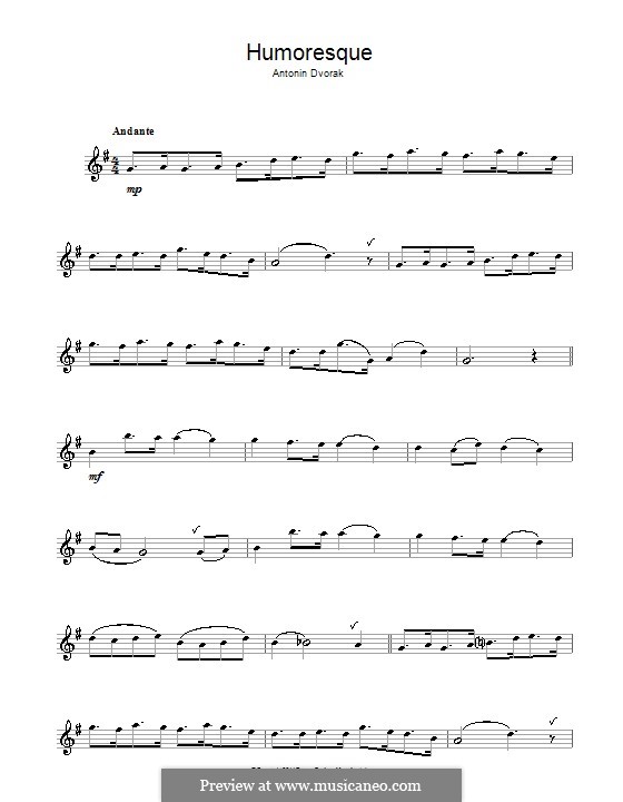 No.7 in G Flat Major (Printable scores): For flute by Antonín Dvořák