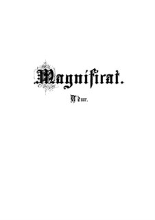 Magnificat in D Major, BWV 243: Full score by Johann Sebastian Bach