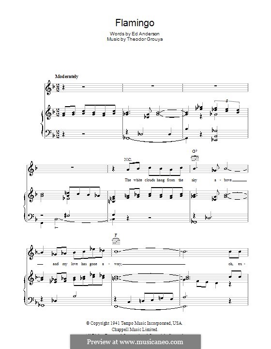 Flamingo: For voice and piano (or guitar) by Theodor Grouya