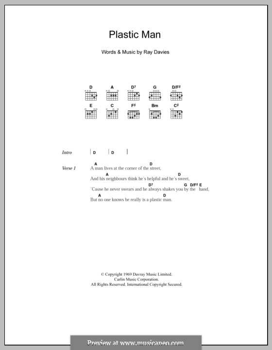 Plastic Man (The Kinks): Lyrics and chords by Ray Davies
