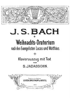 Complete set: Arrangement for choir and piano by Johann Sebastian Bach