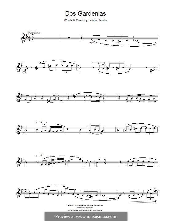 Dos Gardenias (The Buena Vista Social Club): For trumpet by Isolina Carrillo