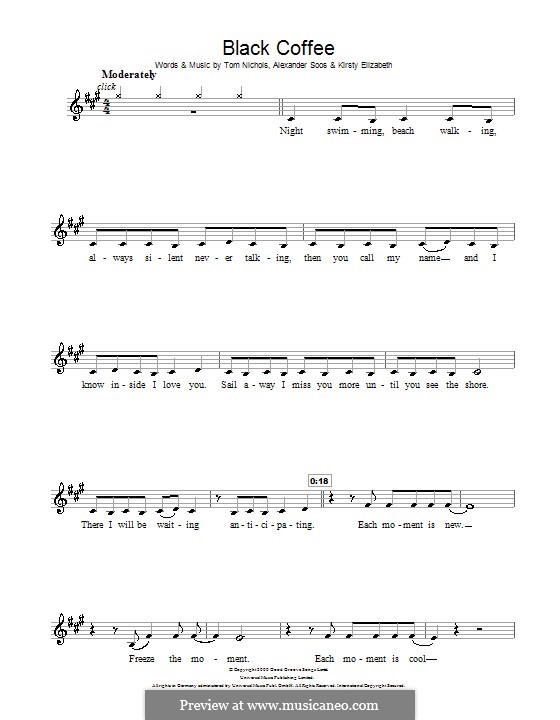 Black Coffee (All Saints): For clarinet by Alexander Von Soos, Kirsty Elizabeth, Tom Nichols