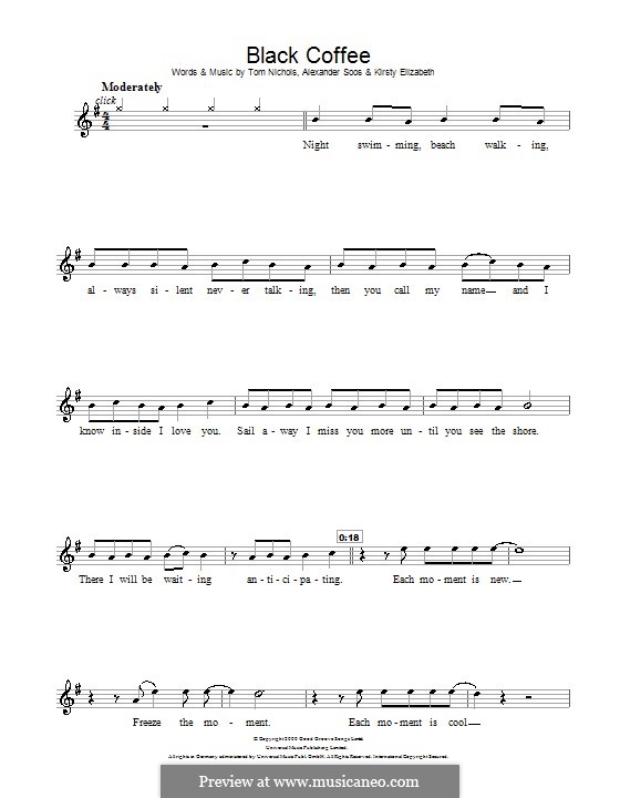 Black Coffee (All Saints): For recorder by Alexander Von Soos, Kirsty Elizabeth, Tom Nichols