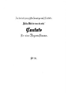 Falsche Welt, dir trau ich nicht (False World, I don't Trust You), BWV 52: Full score by Johann Sebastian Bach