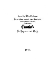 Wer mich liebet, der wird mein Wort halten, BWV 59: Full score by Johann Sebastian Bach