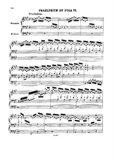 Prelude and Fugue No.6 in A Major, BWV 536: For organ by Johann Sebastian Bach