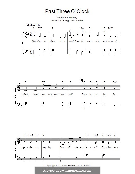 Past Three O'Clock: For easy piano by George Ratcliffe Woodward