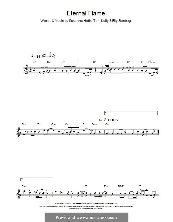 Eternal Flame: For clarinet by Billy Steinberg, Susanna Hoffs, Tom Kelly