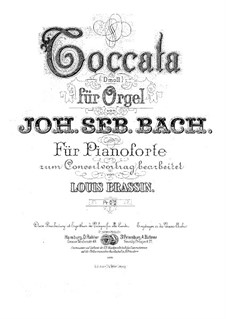 Toccata and Fugue in D Minor, BWV 565: For piano. Version by Brassin by Johann Sebastian Bach