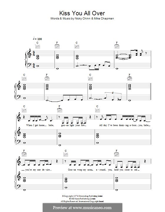 Kiss You All Over (Exile) by M. Chapman, N. Chinn on MusicaNeo