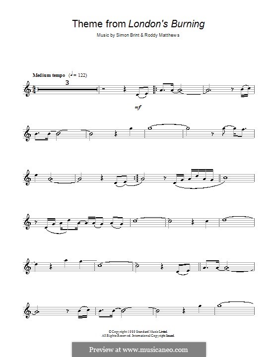 Theme from London's Burning: For flute by Roddy Matthews, Simon Brint