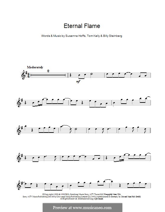 Eternal Flame: For flute by Billy Steinberg, Susanna Hoffs, Tom Kelly