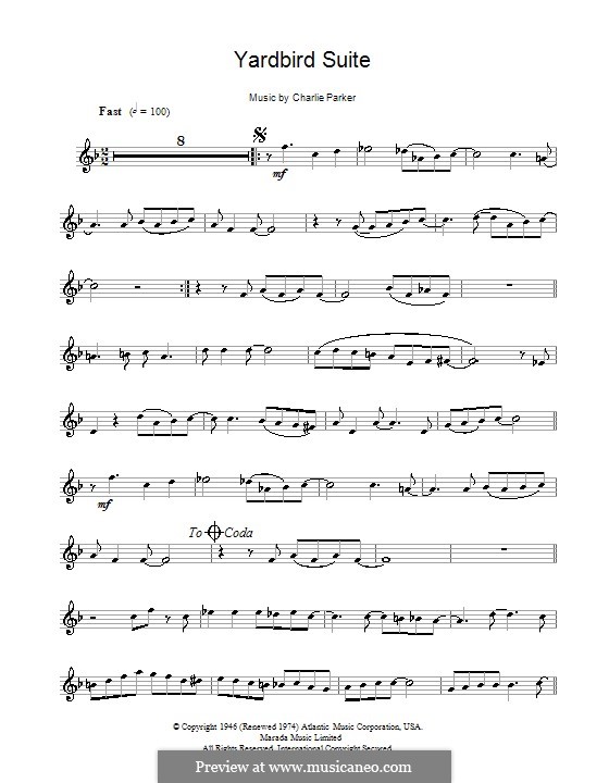 Yardbird Suite: For flute by Charlie Parker
