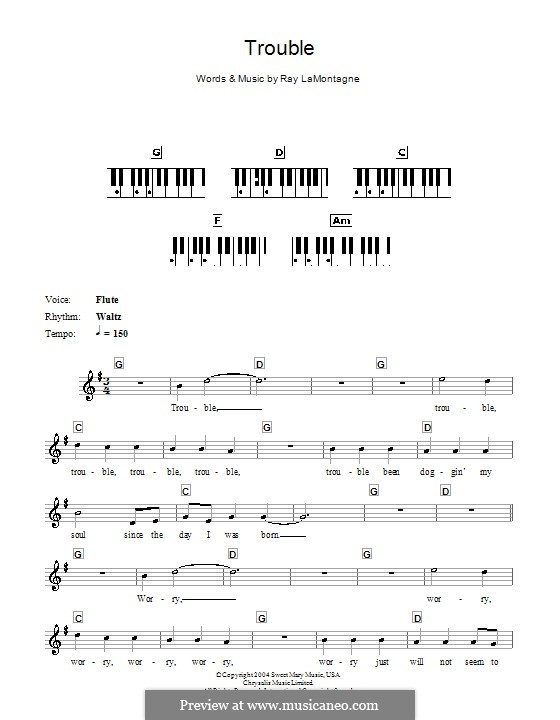 Trouble: For keyboard by Ray LaMontagne