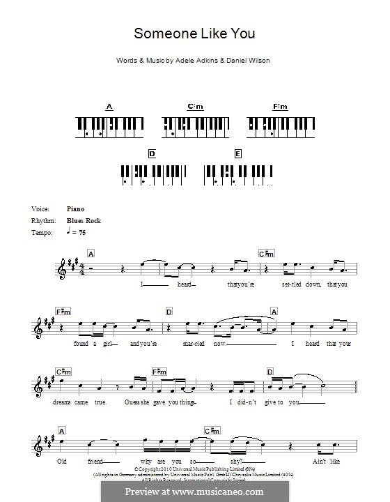 Someone Like You: For keyboard by Adele, Daniel Wilson