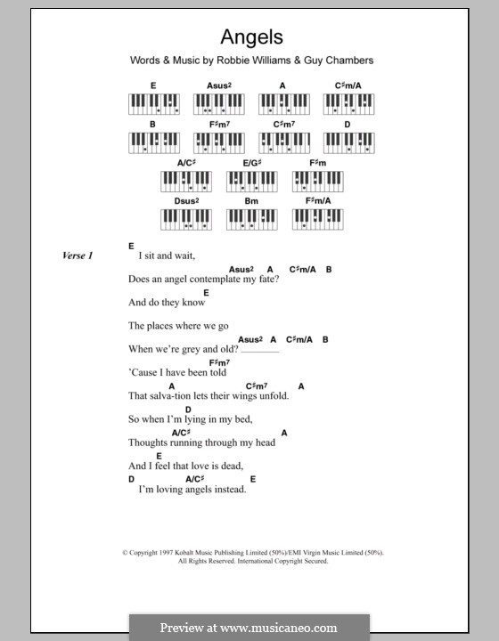 Angels by G. Chambers, R. Williams sheet music on MusicaNeo