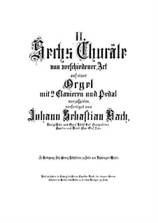 Chorale Preludes II (Schübler Chorales): Complete set, BWV 645-650 by Johann Sebastian Bach