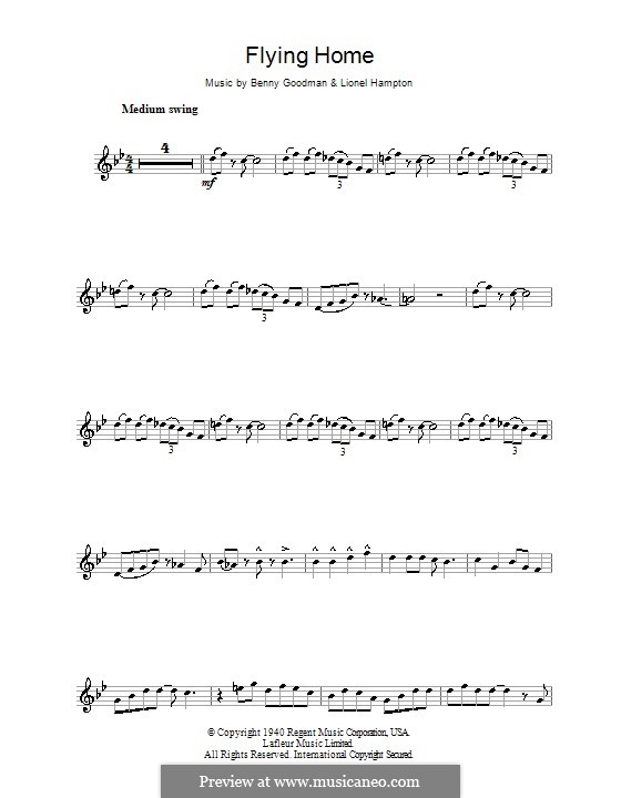 Flying Home: For trumpet (Ella Fitzgerald) by Benny Goodman, Lionel Hampton