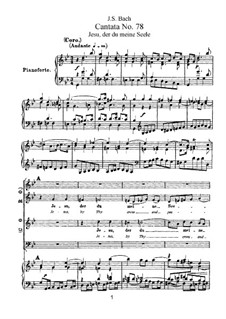 Jesu, der du meine Seele, BWV 78: Piano-vocal score by Johann Sebastian Bach