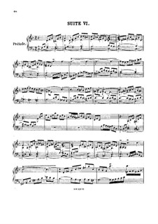 Suite No.6 in D Minor, BWV 811: For harpsichord by Johann Sebastian Bach