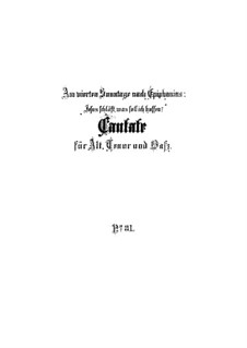 Jesus schläft, was soll ich hoffen?, BWV 81: Full score by Johann Sebastian Bach