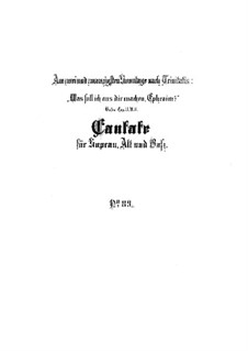 Was soll ich aus dir machen, Ephraim, BWV 89: Full score by Johann Sebastian Bach