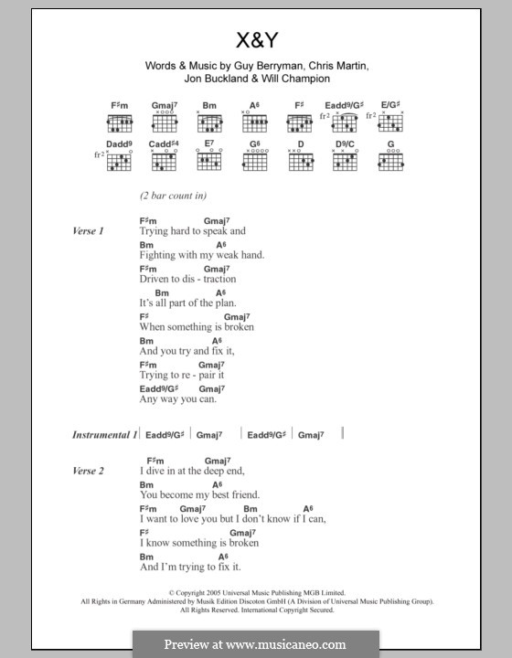 X&Y (Coldplay) by C. Martin, G. Berryman, J. Buckland, W. Champion on