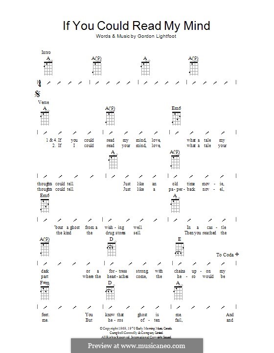 If You Could Read My Mind: Ukulele with strumming patterns by Gordon Lightfoot