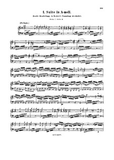 Suite for Harpsichord No.1 in A Minor, BWV 818a: Suite for Harpsichord No.1 in A Minor by Johann Sebastian Bach