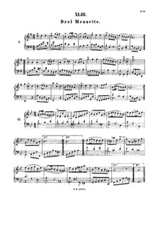 Suites and Suite Movements. Three Minuets, BWV 841, 842, 843: Suites and Suite Movements. Three Minuets by Johann Sebastian Bach