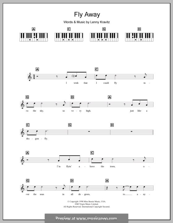 Fly Away: For keyboard by Lenny Kravitz