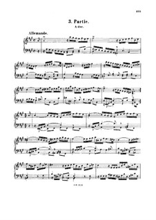 Partita for Keyboard in A Major, BWV 832: For a single performer by Johann Sebastian Bach