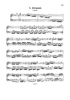 Allemande in C Minor, BWV 834: Allemande in C Minor by Johann Sebastian Bach