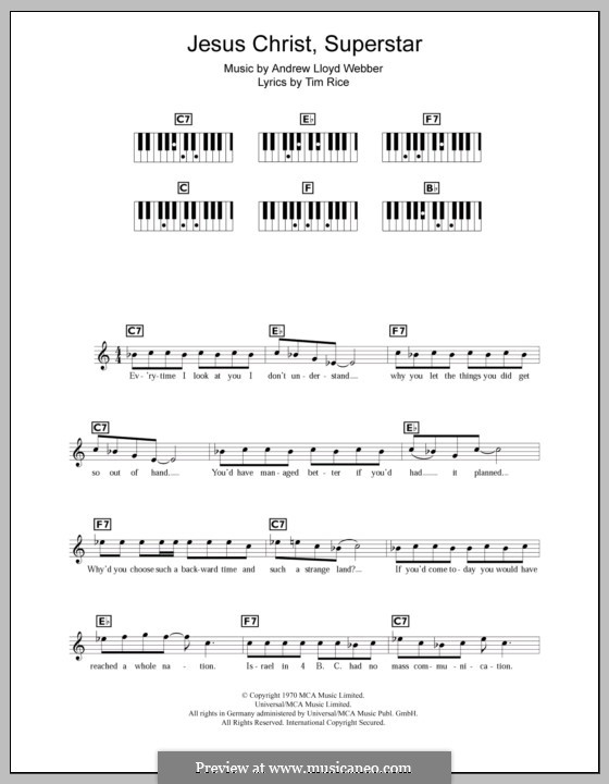 Superstar (Jesus Christ Superstar) by A.L. Webber on MusicaNeo