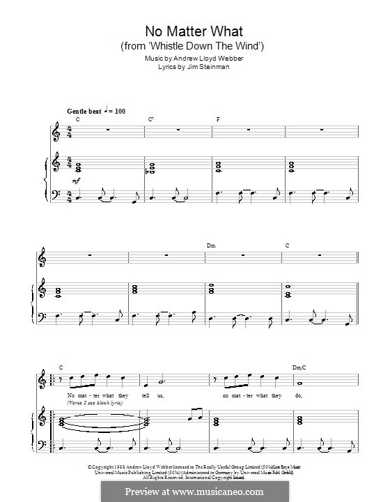 No Matter What (from Whistle Down the Wind) by A.L. ber on MusicaNeo