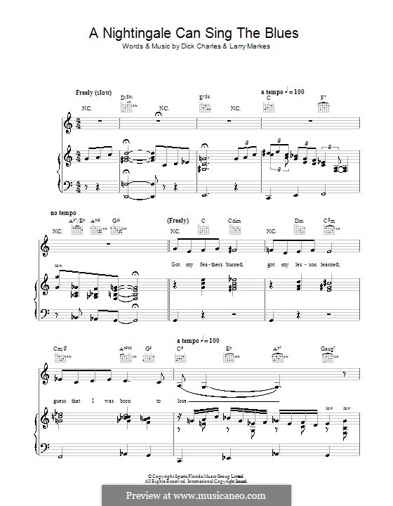A Nightingale Can Sing the Blues: For voice and piano (or guitar) by Dick Charles, Larry Markes