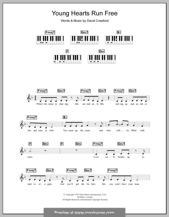 Young Hearts Run Free (Candi Staton): For keyboard by David Crawford