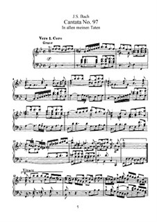 In allen meinen Taten, BWV 97: Piano-vocal score by Johann Sebastian Bach